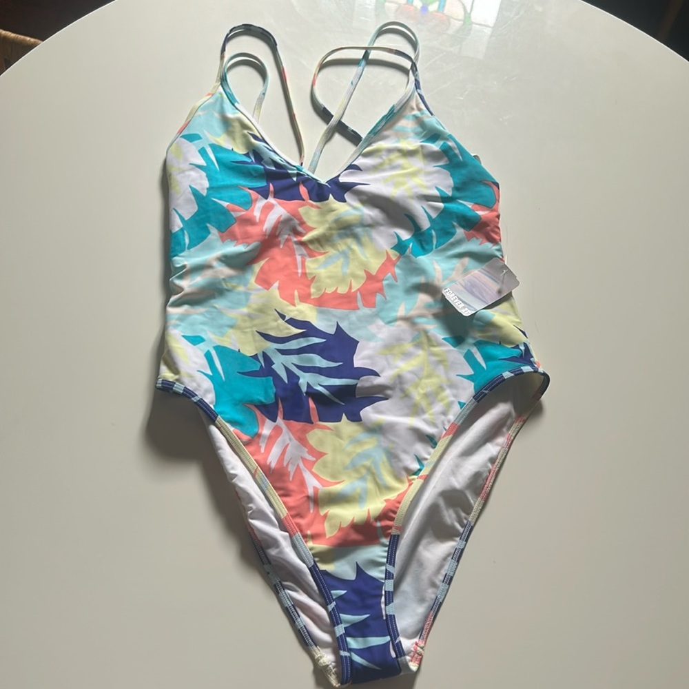 NWT forever 21 tropical one piece bathing suit
